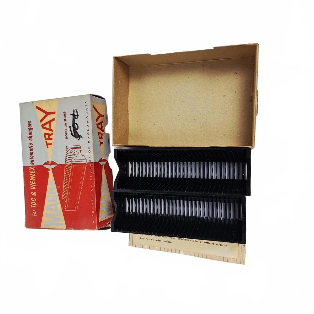 Vintage Magna Tray for TDC Viewlex Automatic Changers Holds 30 Slides with Box